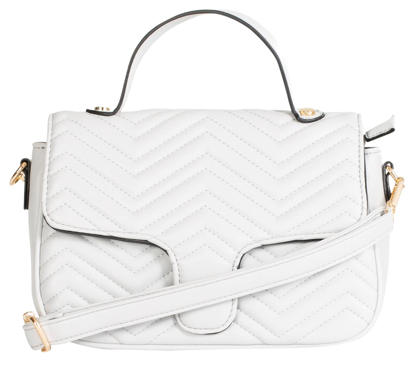 Kiki - Vegan Leather Small Crossbody Bag with Tassel Trim & Flap Zip Closure