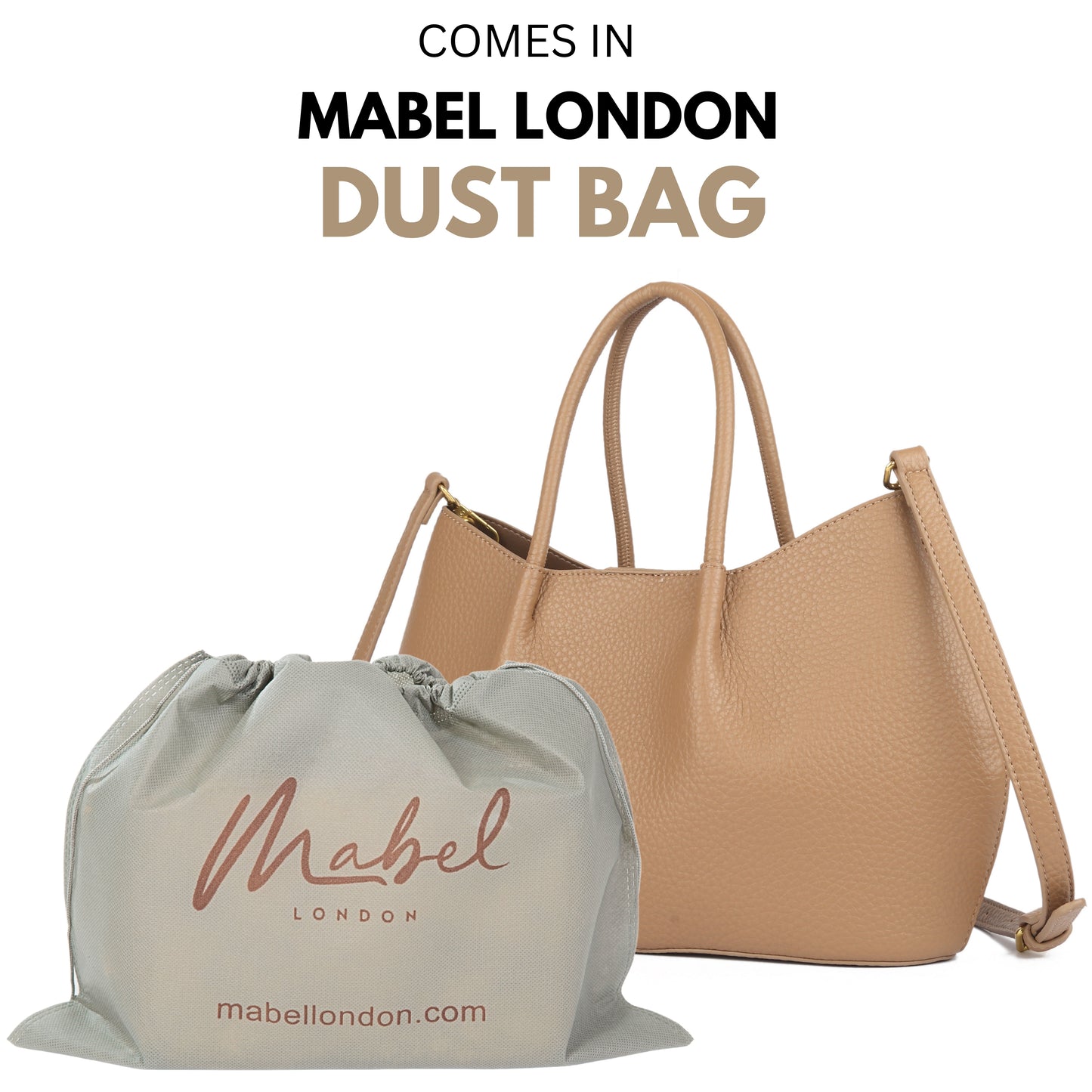 Small Faux Leather Soft Top Handle Bag with Detachable Inner Pouch & Crossbody Strap - Ruth