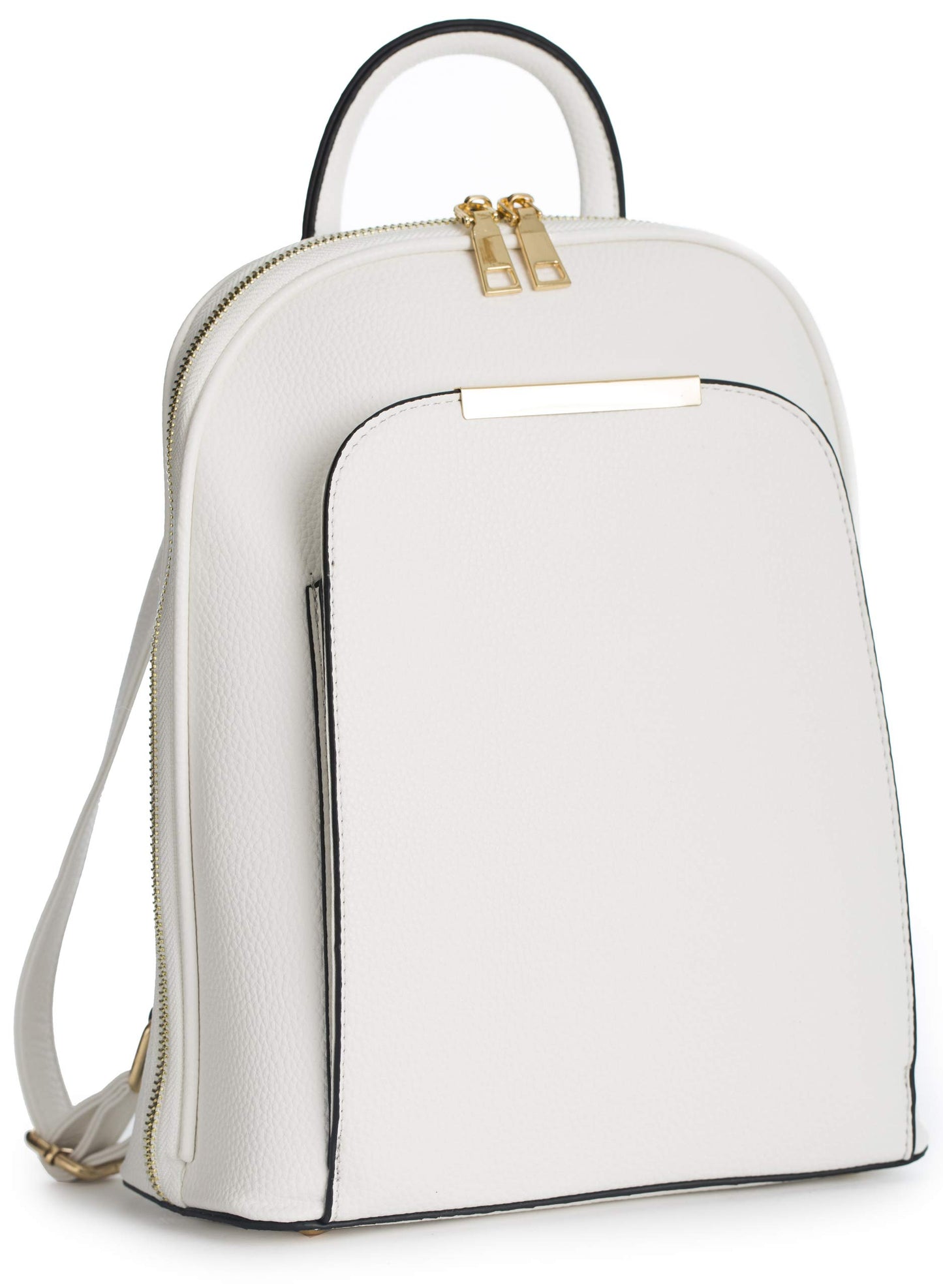 Miley - Vegan Leather Backpack Rucksack with Multiple Compartments & Gold Hardware