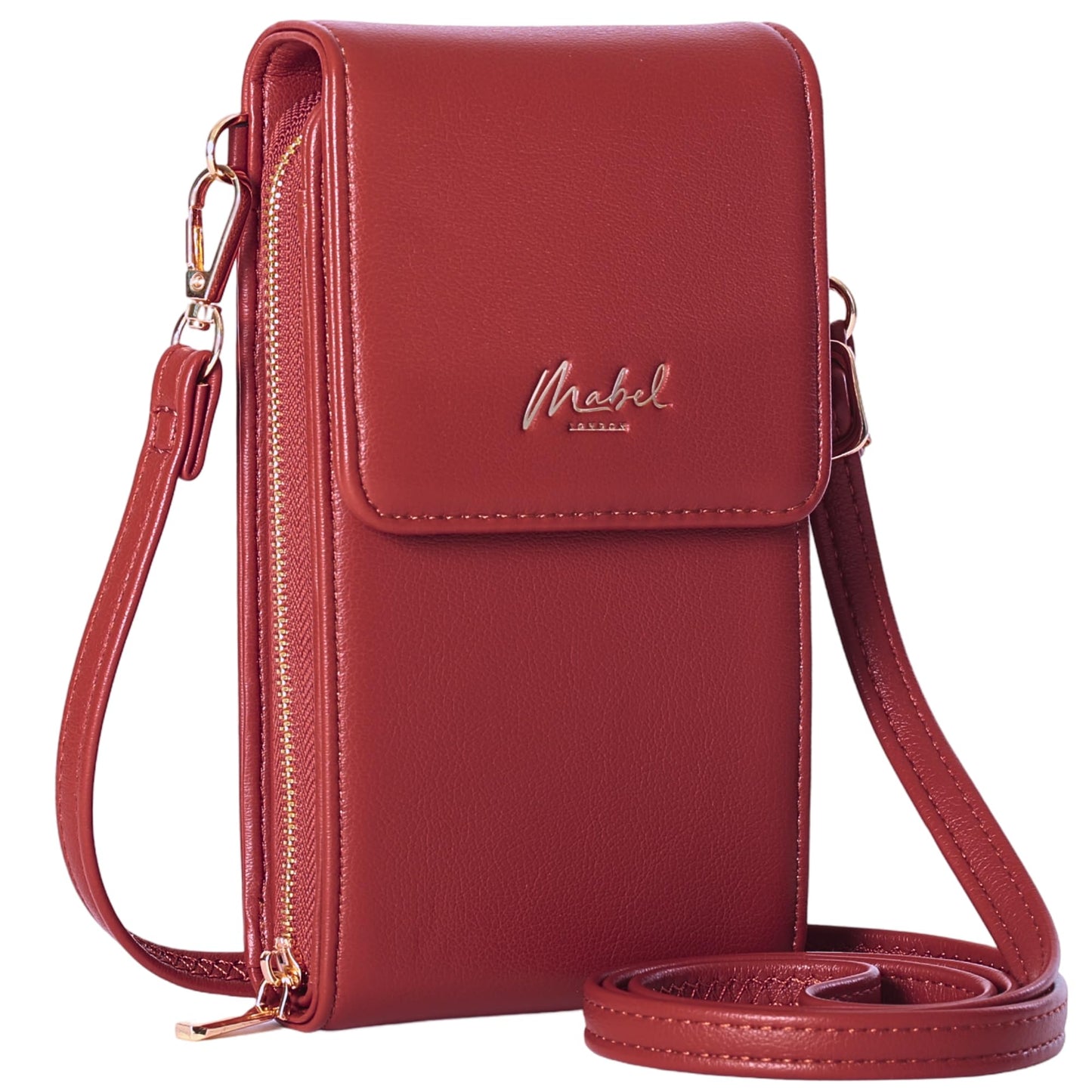 Becky - Vegan Leather RFID-Blocking Crossbody Phone Bag with Adjustable Strap