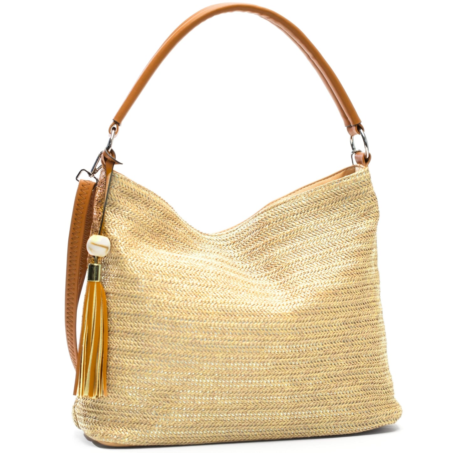 Aspen - Vegan Leather Medium Shoulder Crossbody Bag with Top Handle & Strap