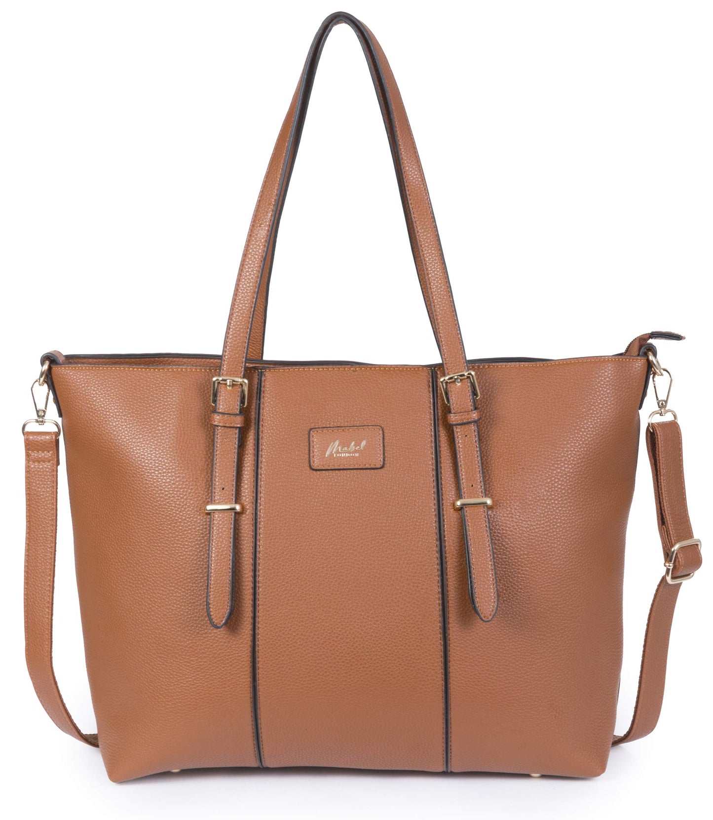 Raelyn - Vegan Leather Hobo Tote Shoulder Bag with Padded Laptop Compartment