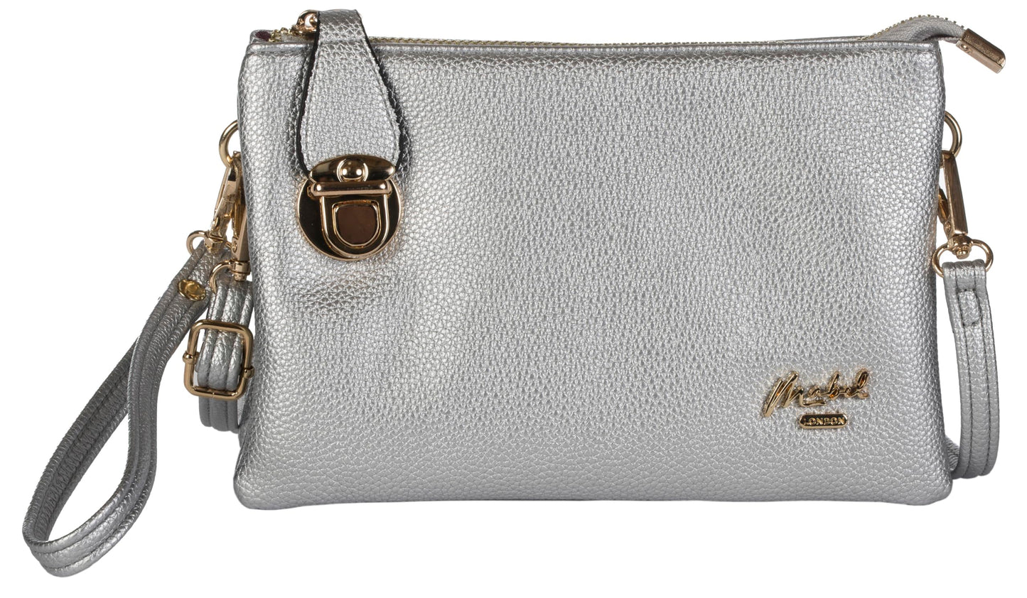 Renee - Vegan Leather Clutch Bag with Detachable Strap & Smart Interior