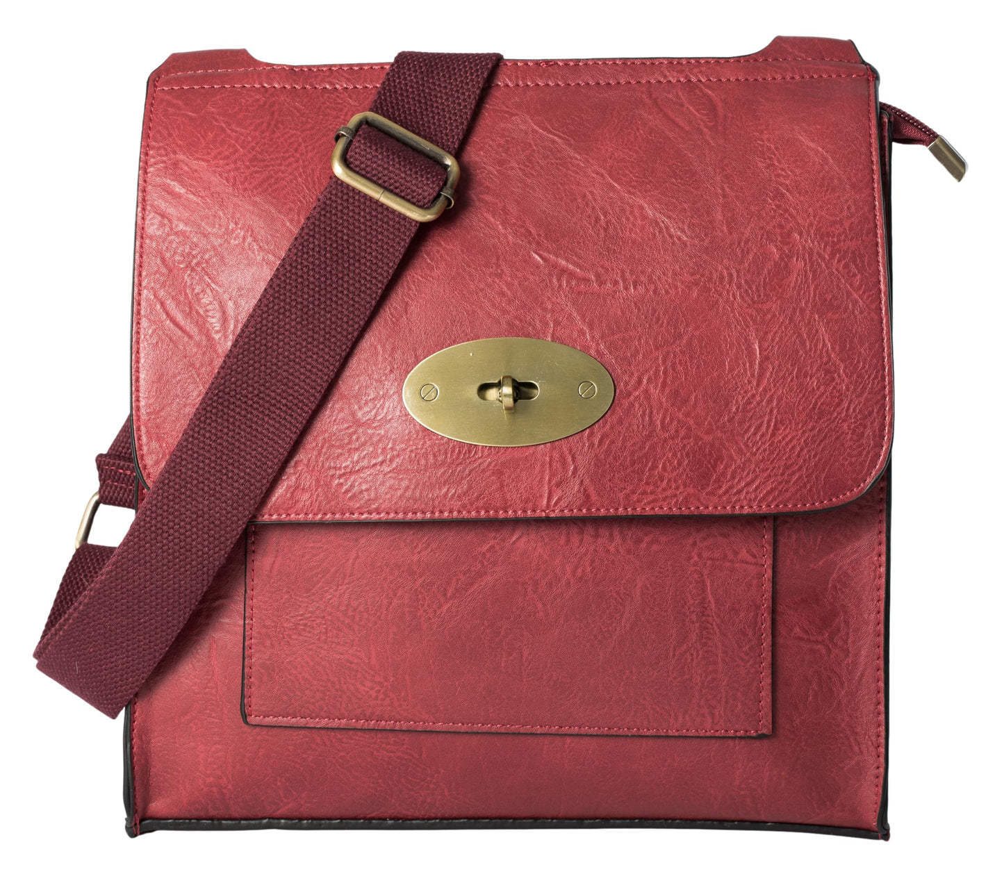 Nadia - Medium Vegan Leather Crossbody Shoulder Bag with Adjustable Strap & Sleek Design