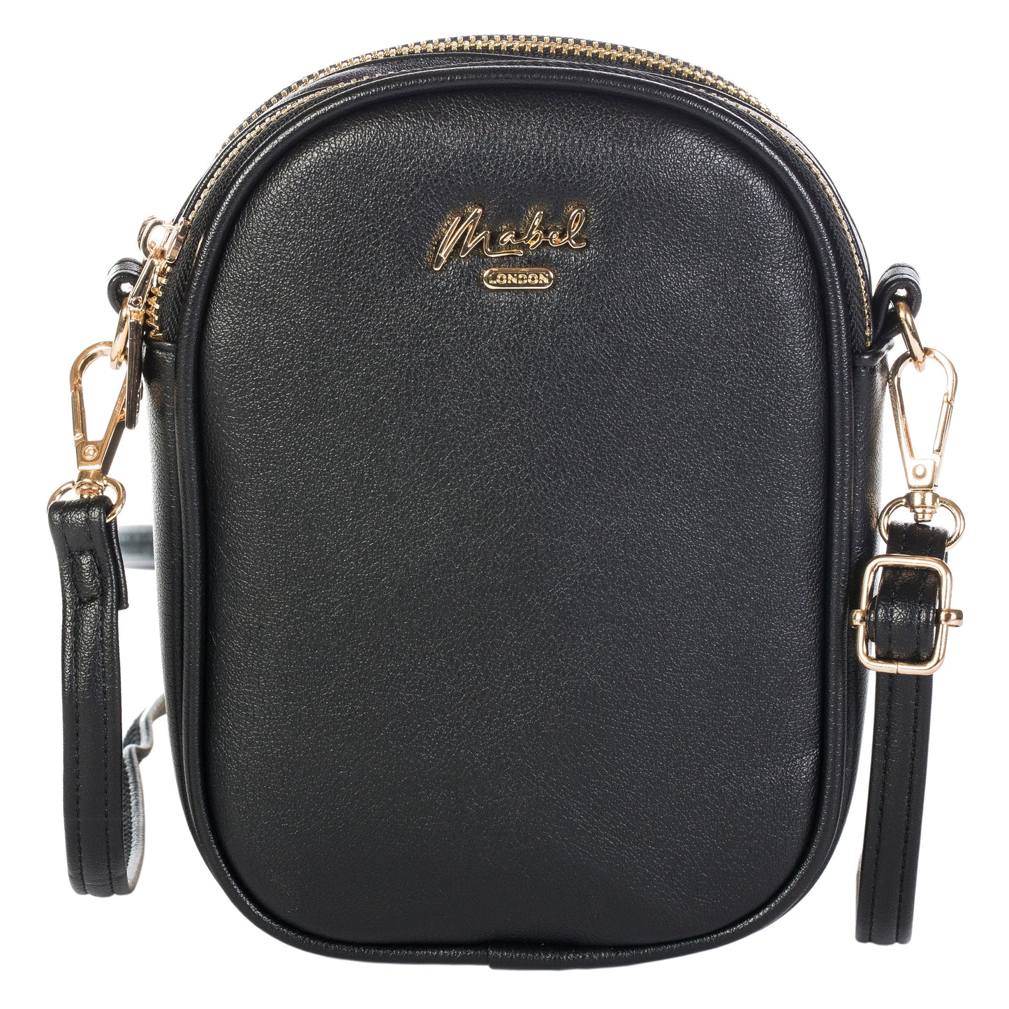 Mabel Womens Soft Vegan Leather Twin Compartment Small Plain Cross Body Handbag - Nova