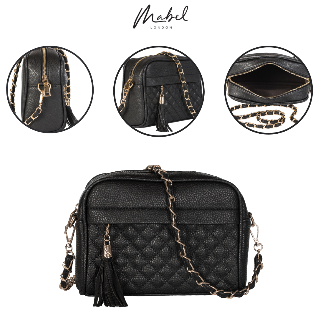 Mabel London Quilted Cross-Body Bag – Stylish, Compact, and Practical - Mia