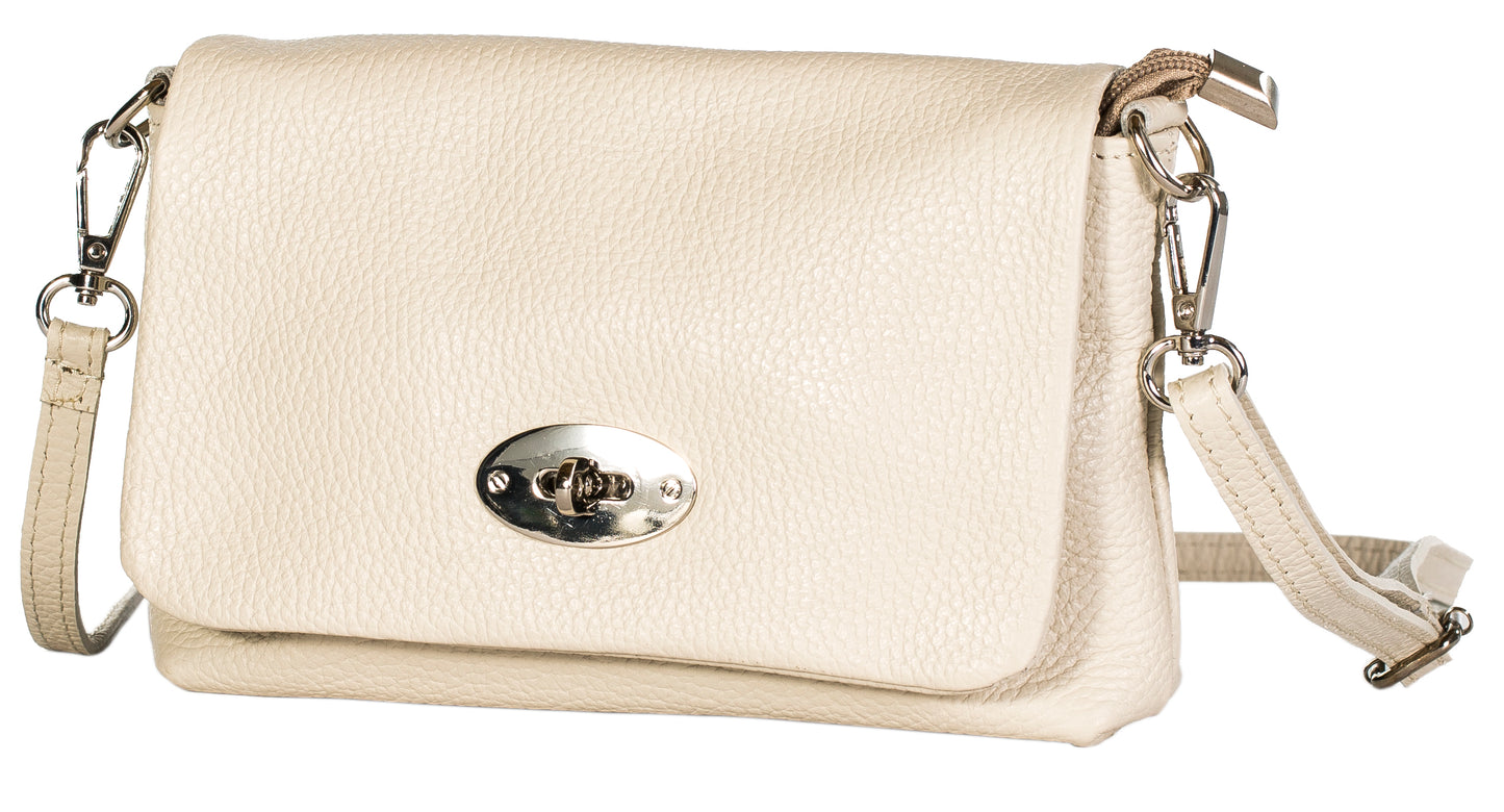 LiaTalia Real Italian Leather Mini Crossbody Shoulder Bag - Ayla