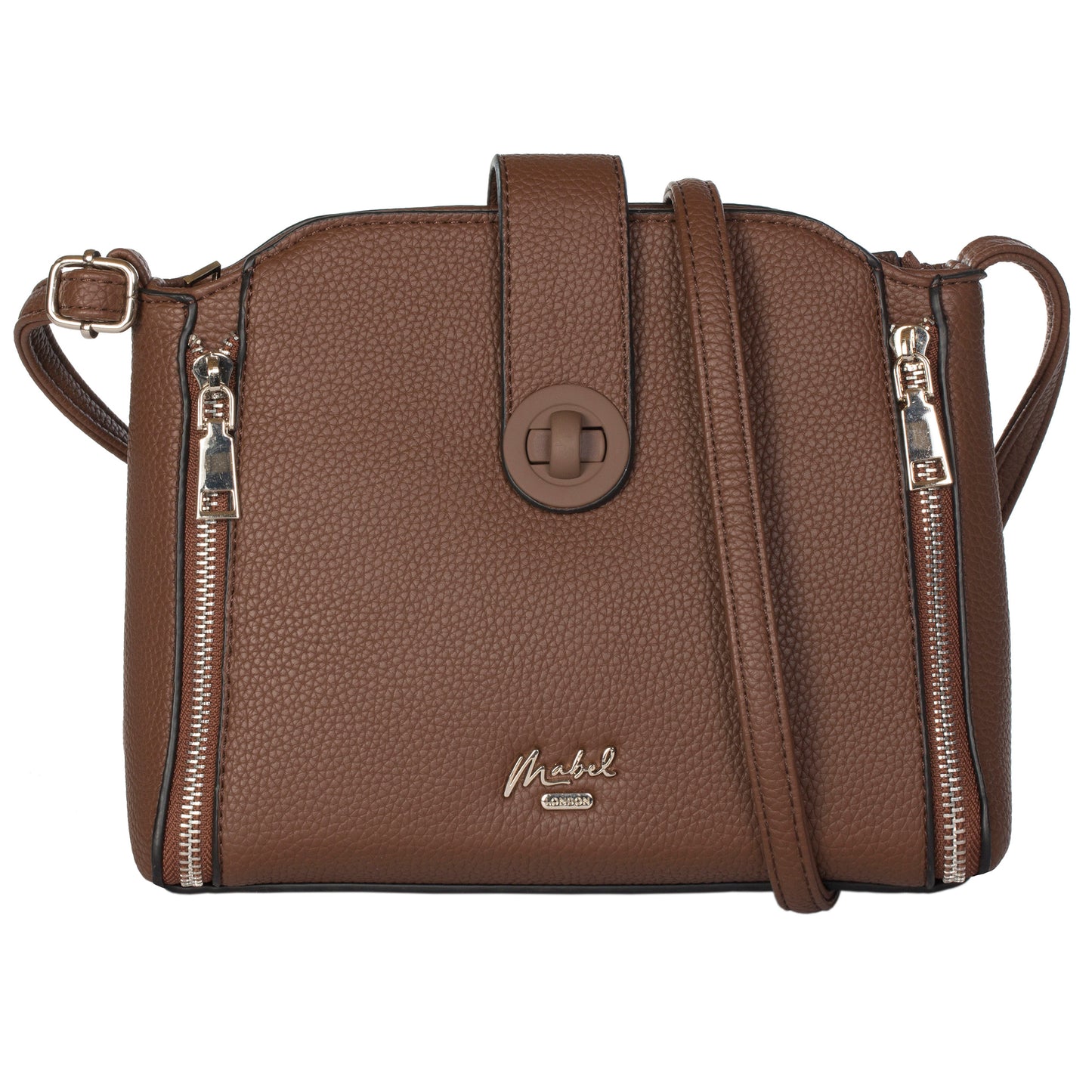 Mabel Small Satchel Crossbody Shoulder Messenger Bag with Zip Detailing - Irina