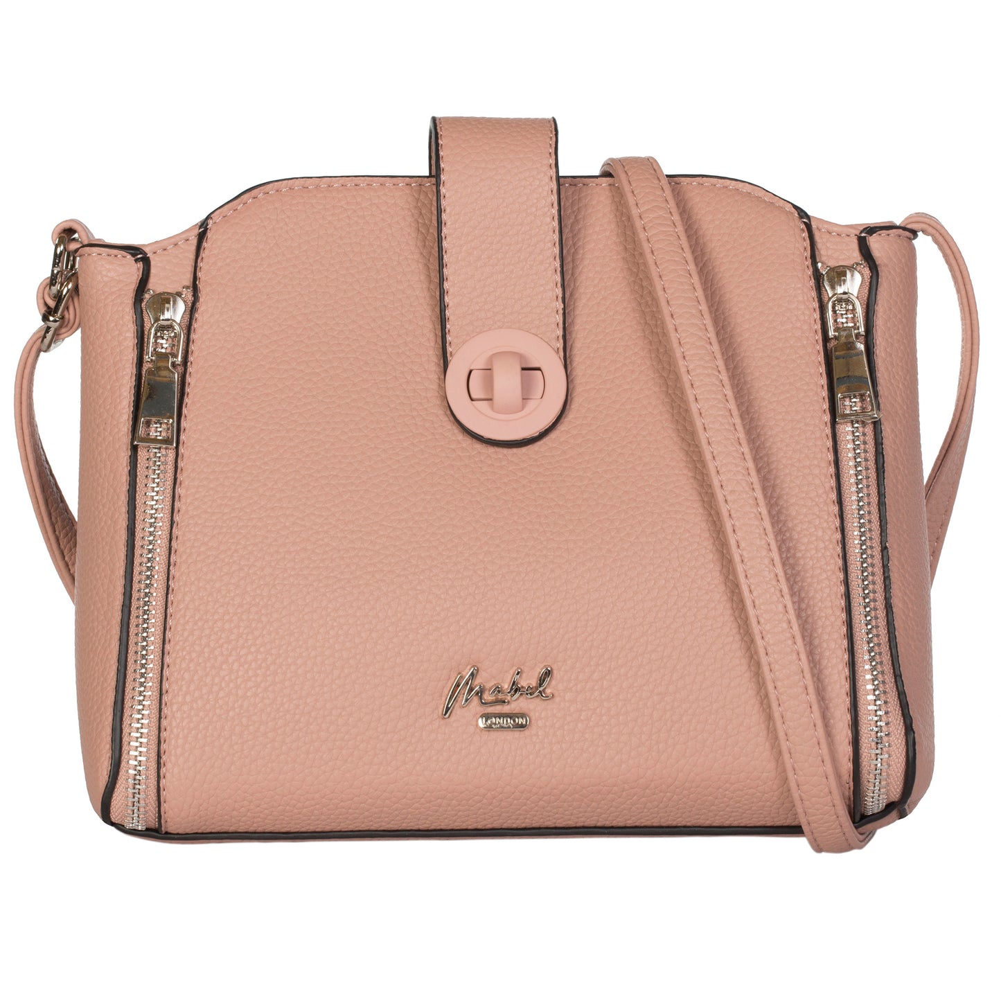 Mabel Small Satchel Crossbody Shoulder Messenger Bag with Zip Detailing - Irina