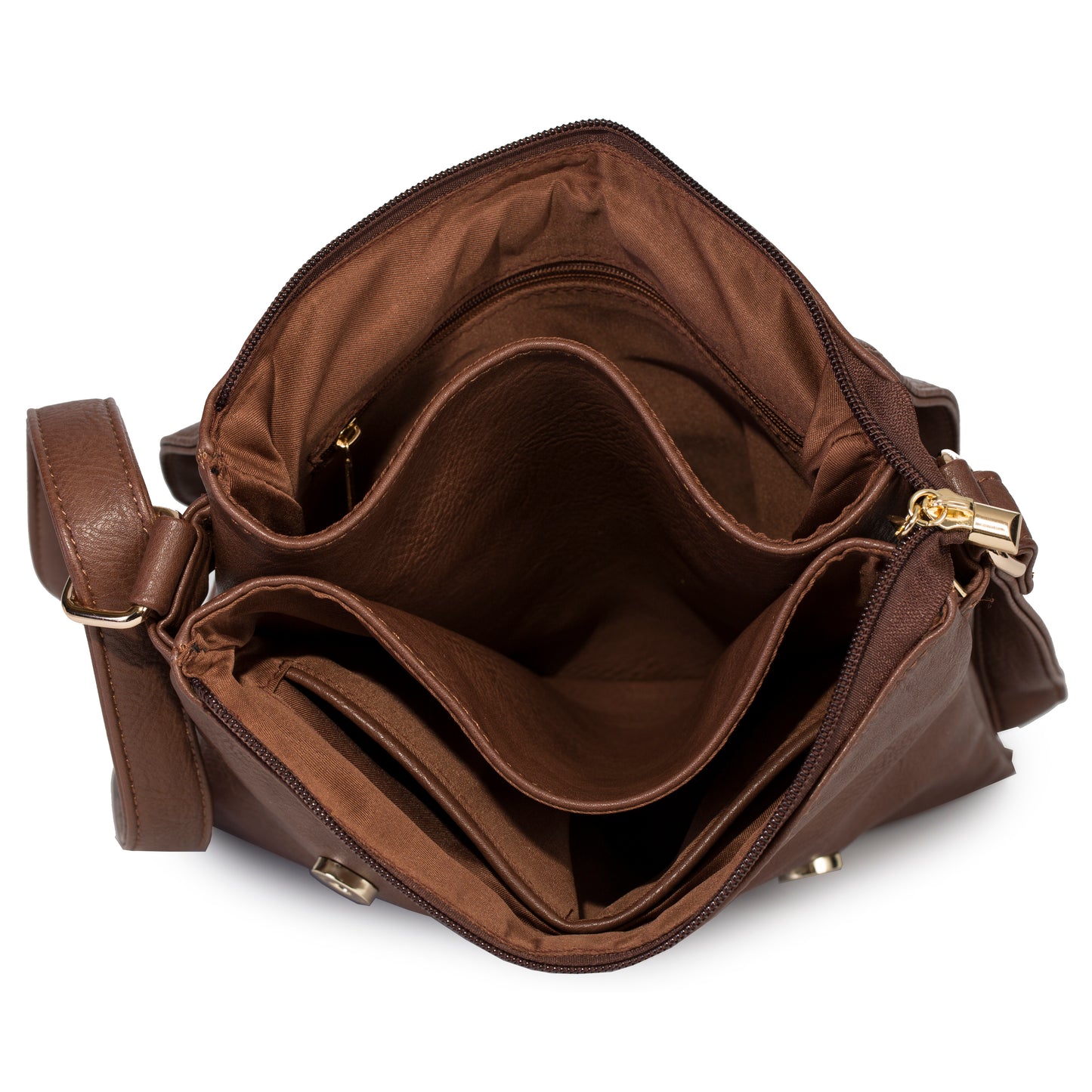 Mabel London Women’s Crossbody Messenger Bag | Medium Size with Gold Trim - FAITH
