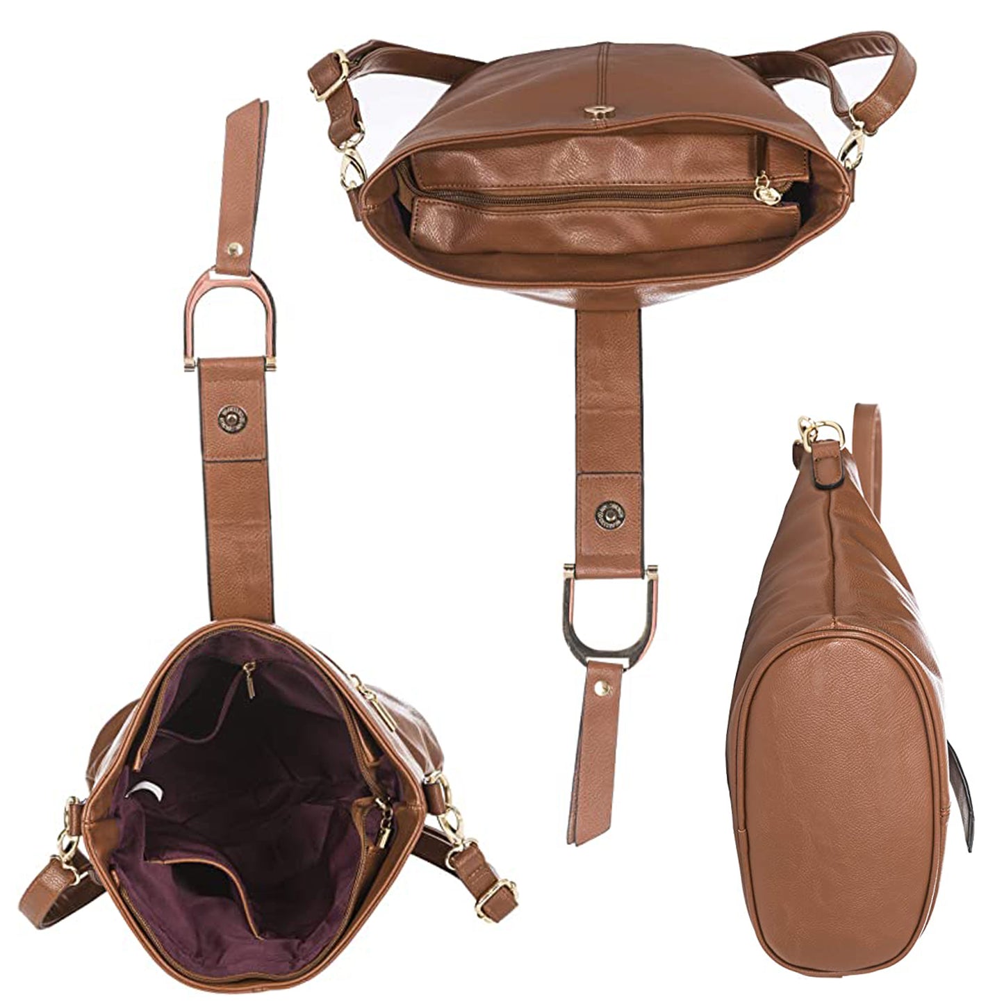 Mabel Vegan Leather Cross Body Medium Size Shoulder Handbag - Frankie