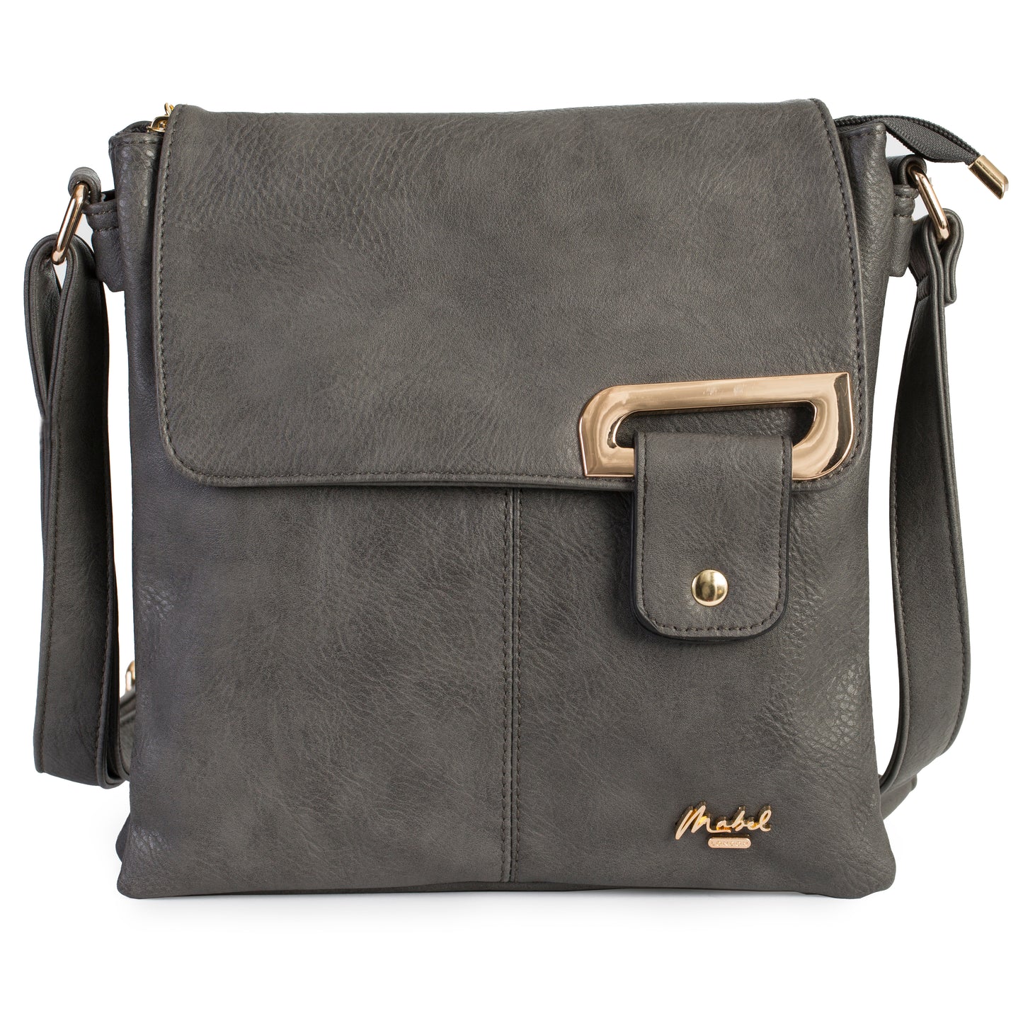 Mabel London Women’s Crossbody Messenger Bag | Medium Size with Gold Trim - FAITH