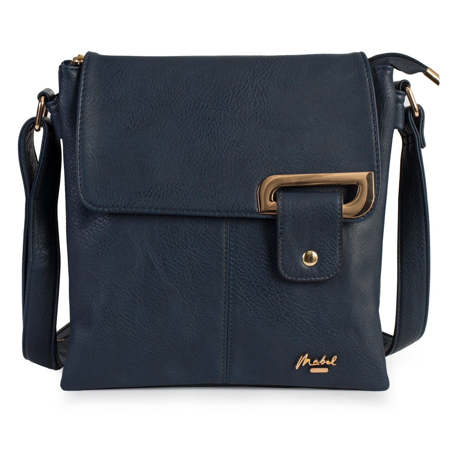 Mabel London Women’s Crossbody Messenger Bag | Medium Size with Gold Trim - FAITH