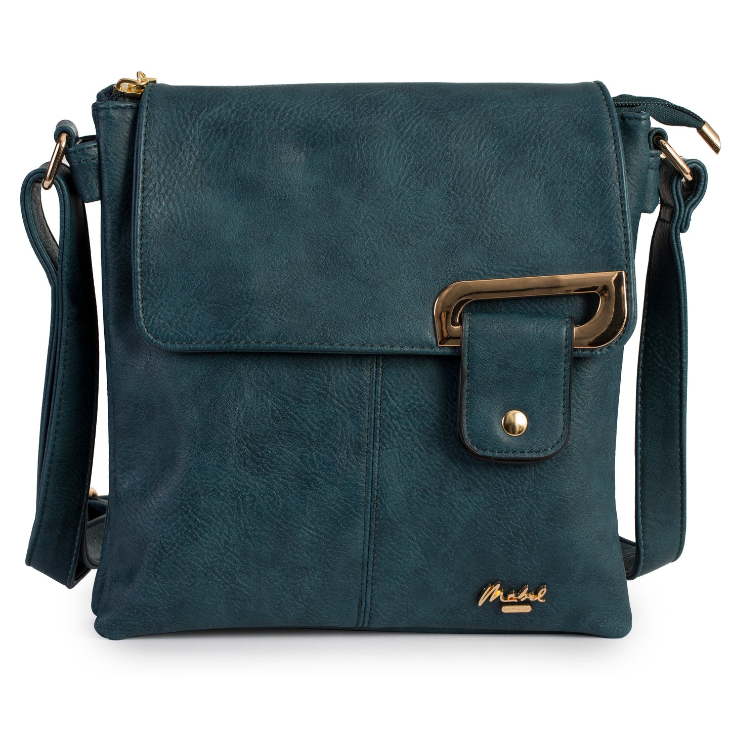 Mabel London Women’s Crossbody Messenger Bag | Medium Size with Gold Trim - FAITH