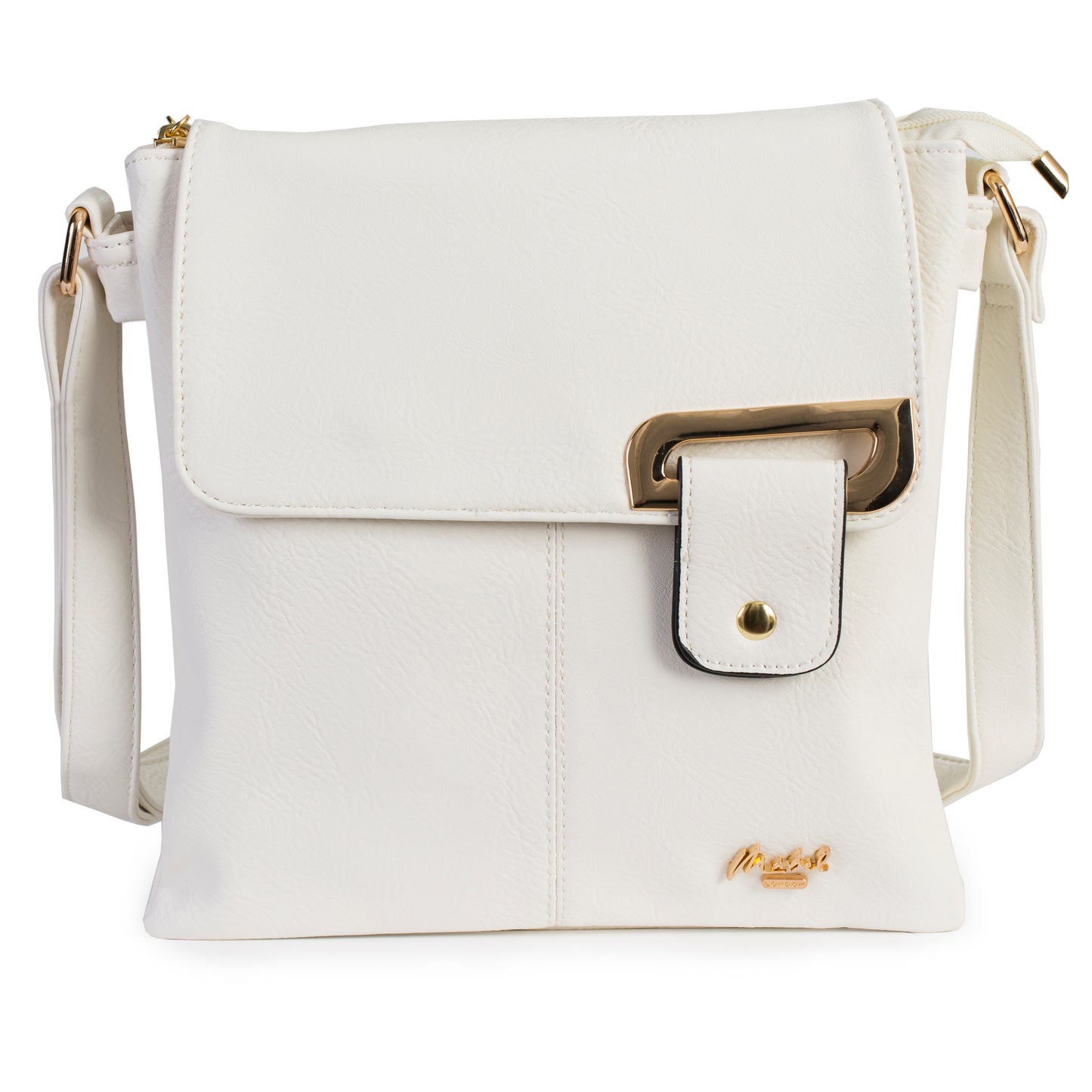 Mabel London Women’s Crossbody Messenger Bag | Medium Size with Gold Trim - FAITH