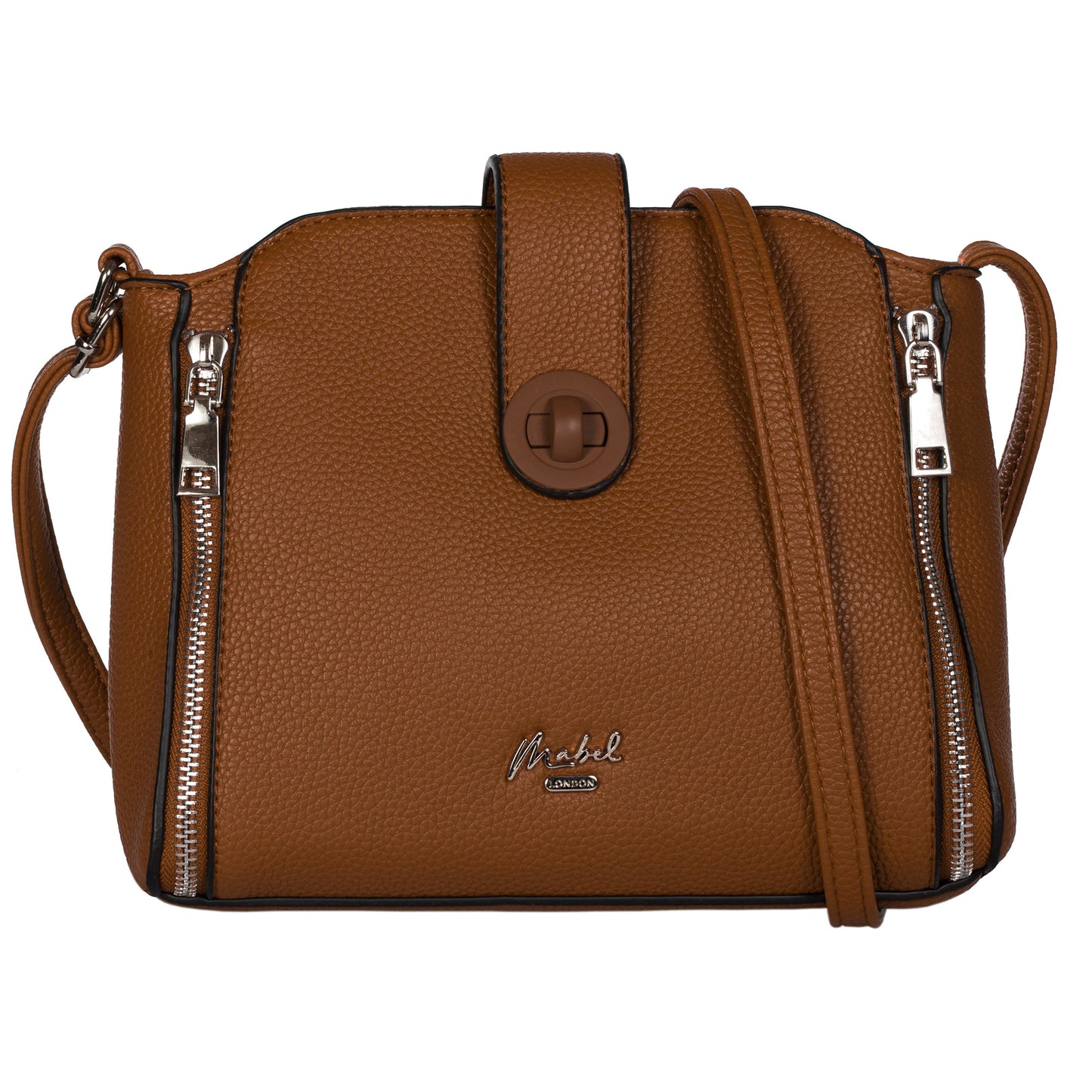 Mabel Small Satchel Crossbody Shoulder Messenger Bag with Zip Detailing - Irina