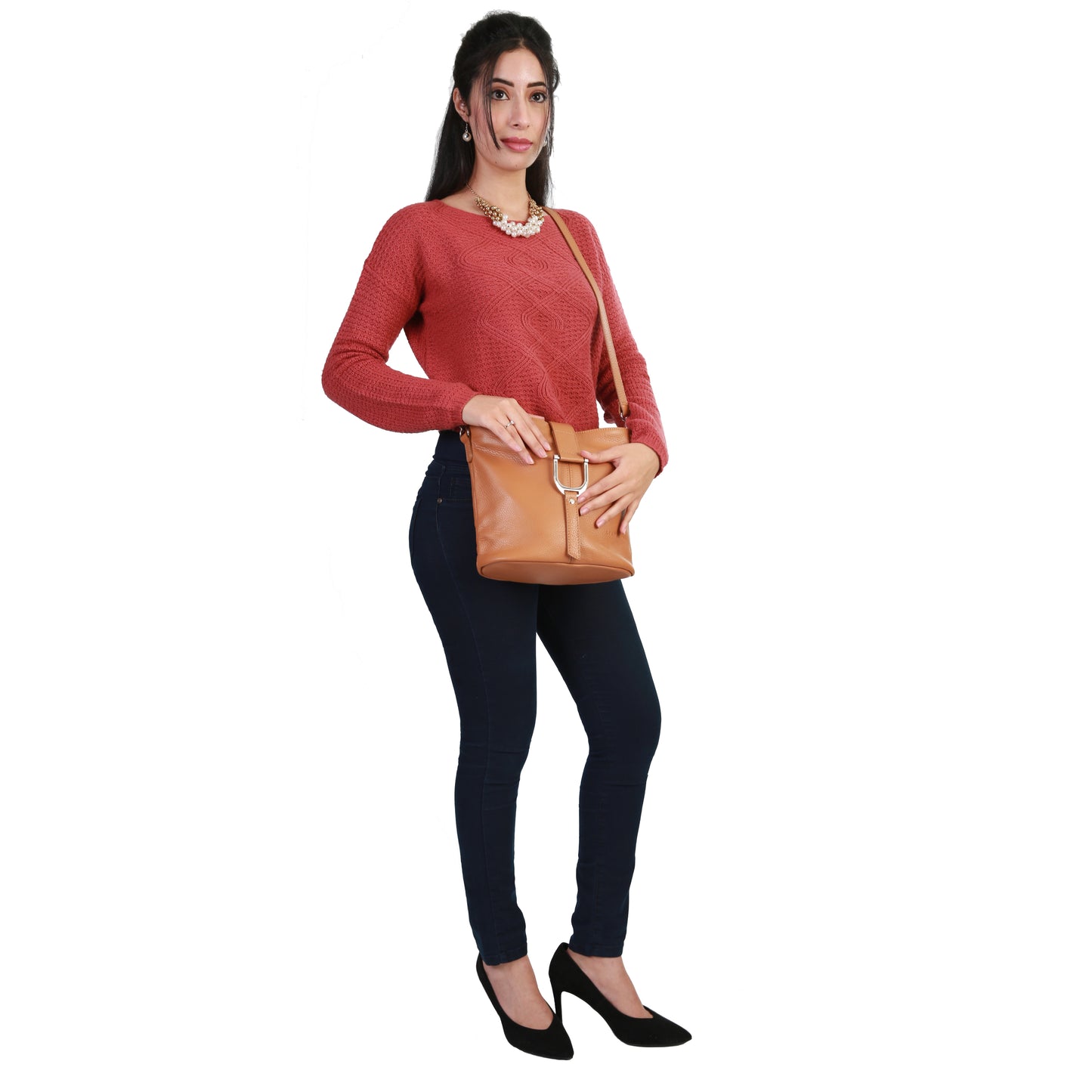 Mabel Vegan Leather Cross Body Medium Size Shoulder Handbag - Frankie
