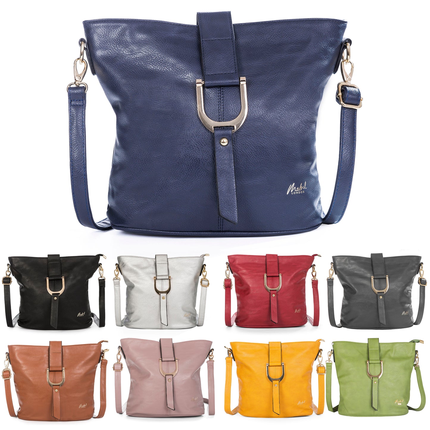 Mabel Vegan Leather Cross Body Medium Size Shoulder Handbag - Frankie