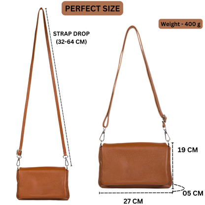 Jules - Genuine Italian Leather Small Crossbody & Shoulder Bag Handmade in Florence Tuscany