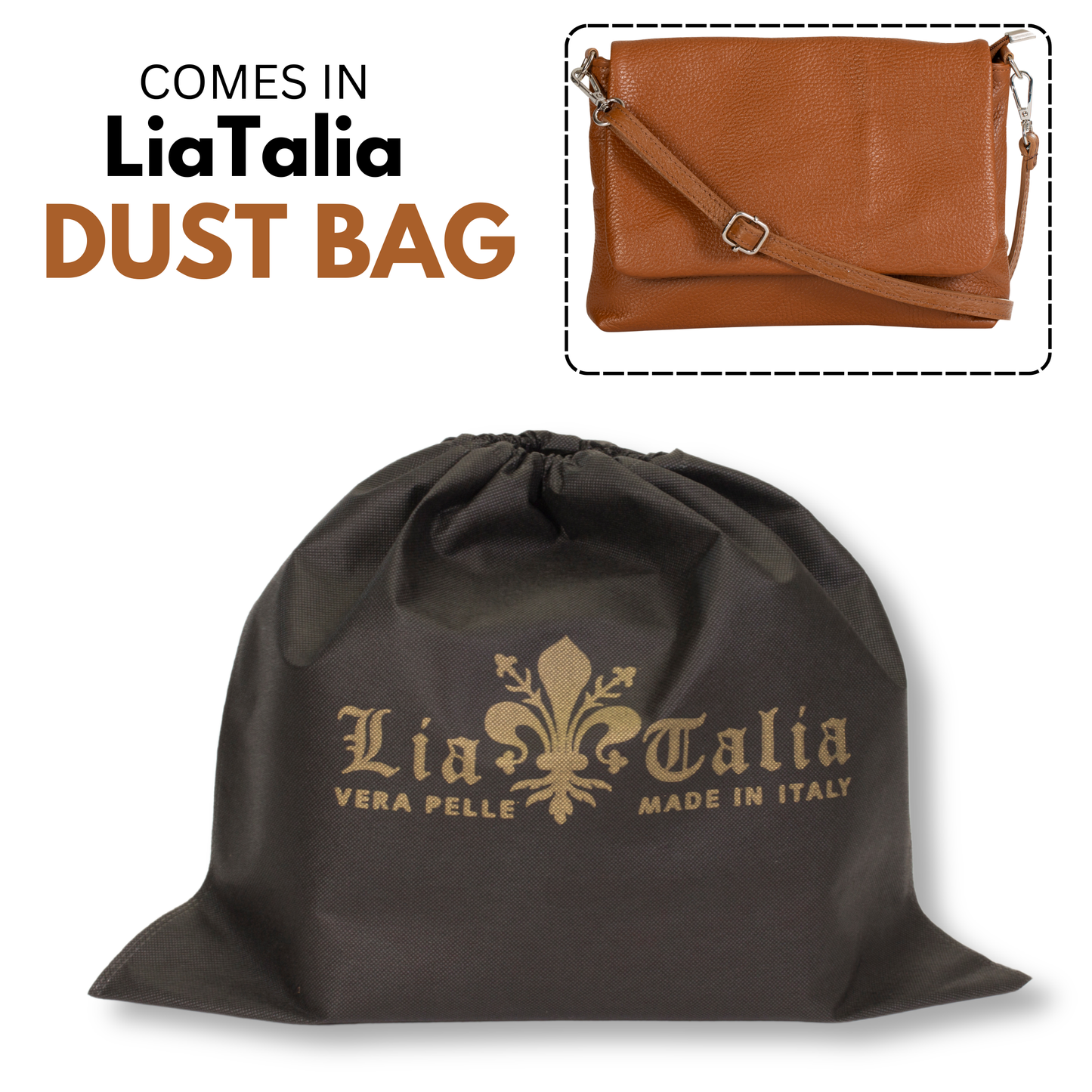 Jules - Genuine Italian Leather Small Crossbody & Shoulder Bag Handmade in Florence Tuscany