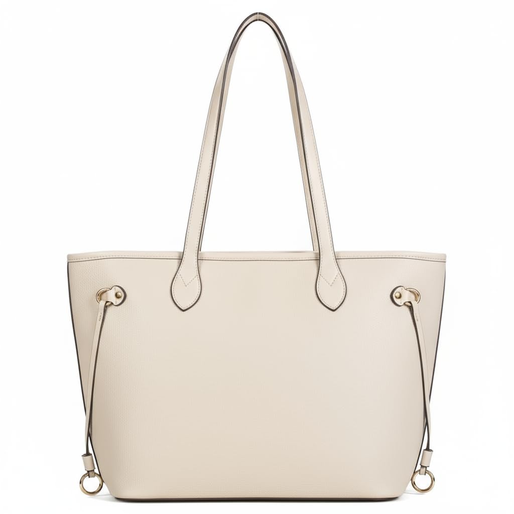 Jenna - Large Vegan Leather Tote Shoulder Bag with Spacious Interior & Classic Style