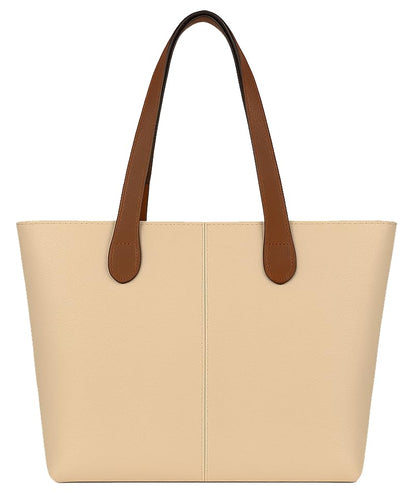 Brook - Medium Vegan Leather Shoulder Tote Bag with Zip Closure & Lightweight Design