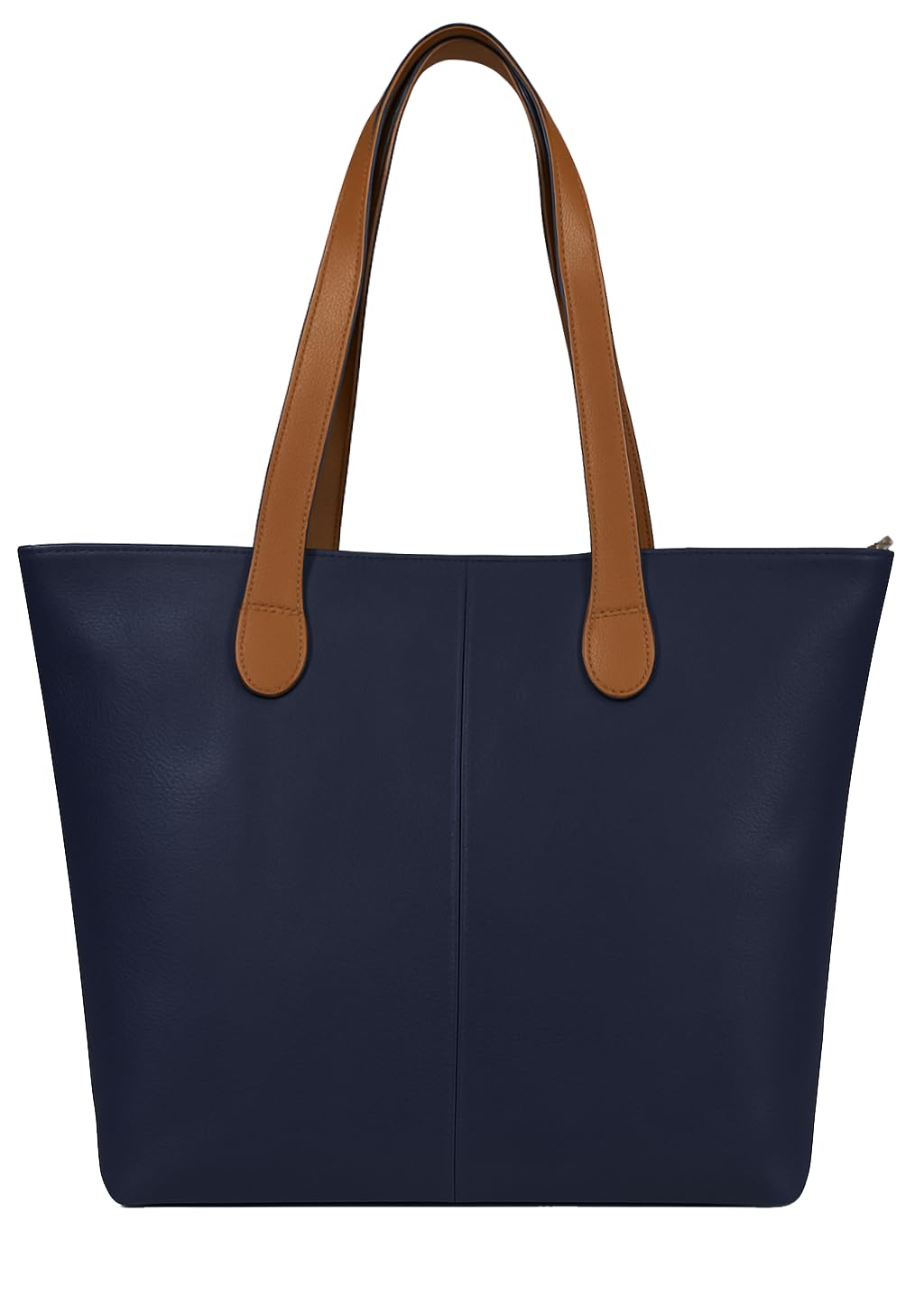 Brook - Medium Vegan Leather Shoulder Tote Bag with Zip Closure & Lightweight Design