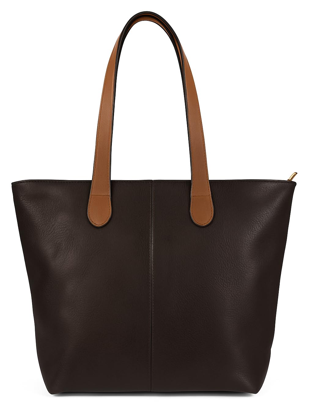Brook - Medium Vegan Leather Shoulder Tote Bag with Zip Closure & Lightweight Design
