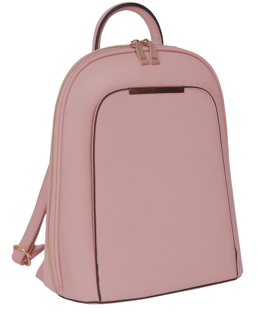 Miley - Vegan Leather Backpack Rucksack with Multiple Compartments & Gold Hardware