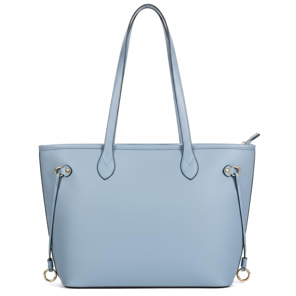 Jenna - Large Vegan Leather Tote Shoulder Bag with Spacious Interior & Classic Style