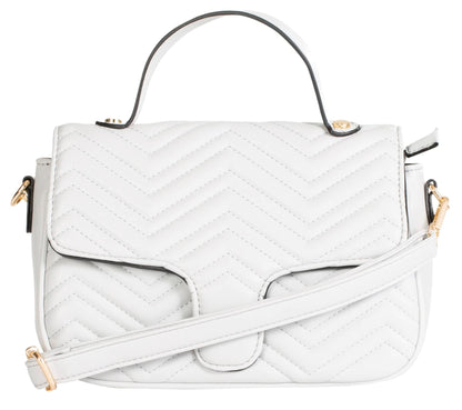 Kiki - Vegan Leather Small Crossbody Bag with Tassel Trim & Flap Zip Closure