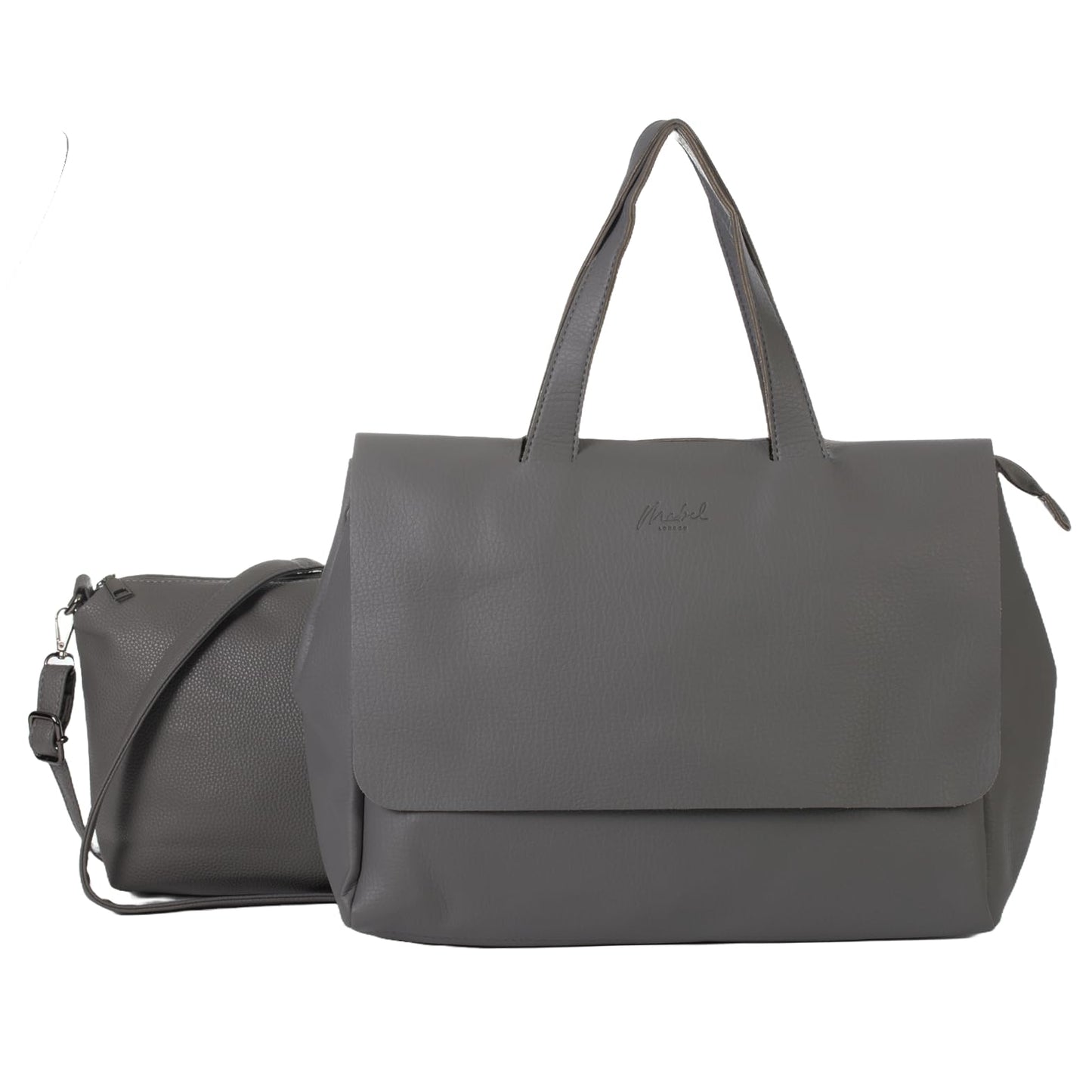 Joey - Vegan Leather Crossbody Messenger Bag with Flap Front & Zip Compartments