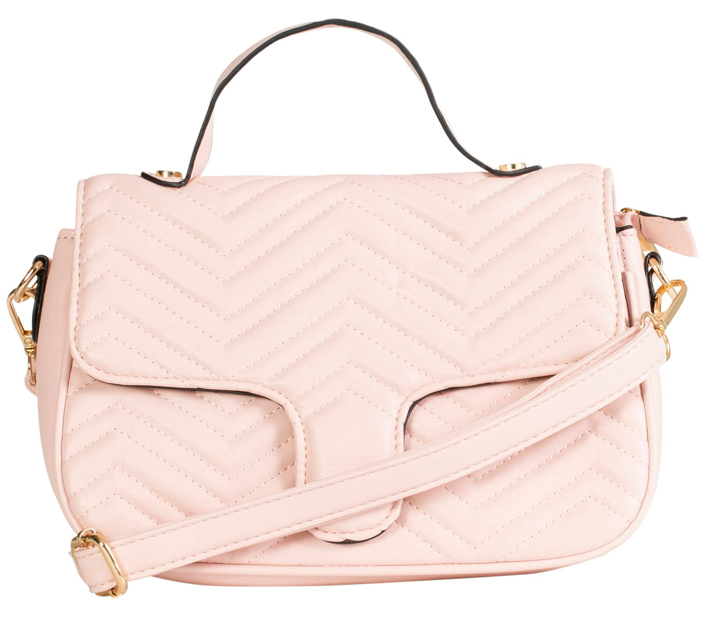Kiki - Vegan Leather Small Crossbody Bag with Tassel Trim & Flap Zip Closure