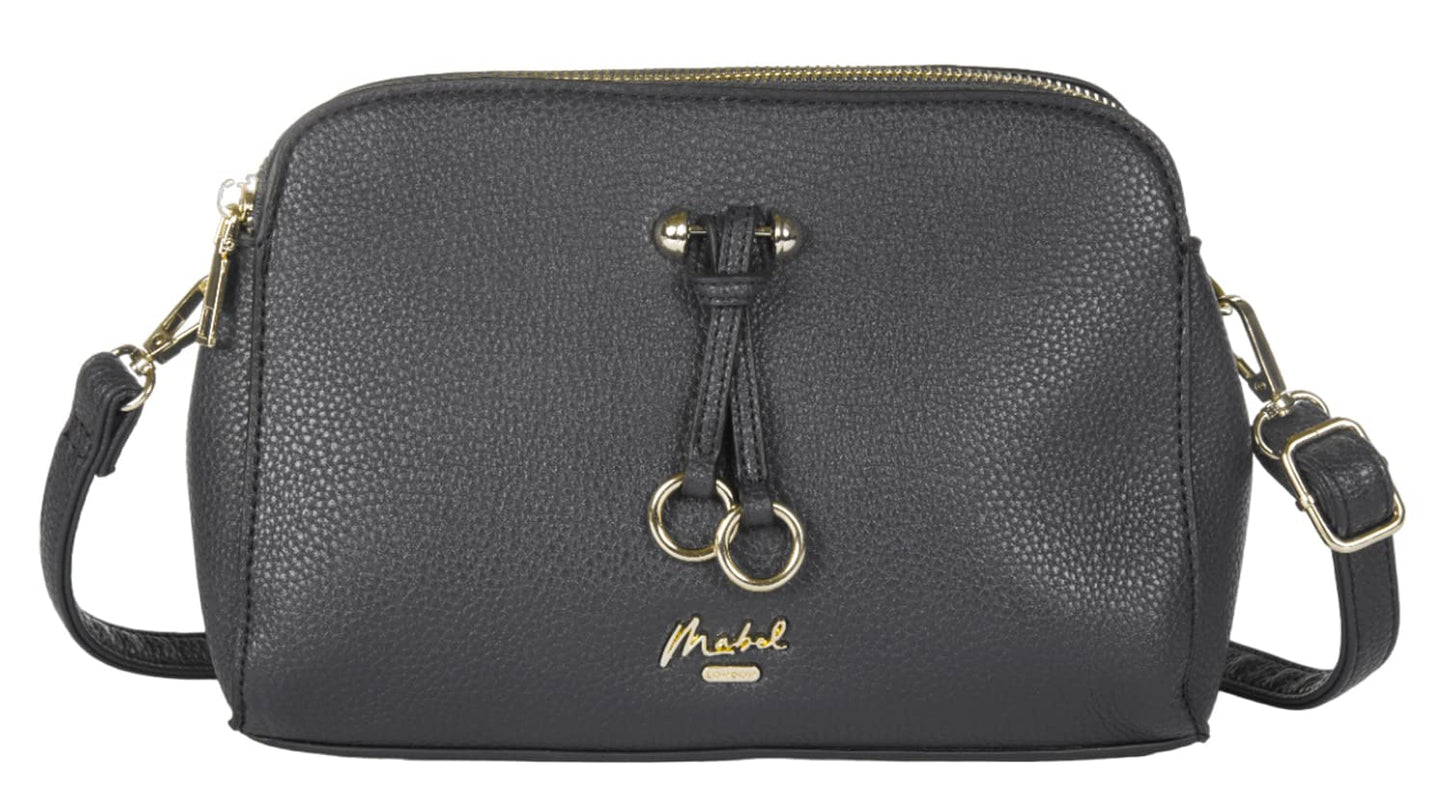 Naomi - Vegan Leather Small Satchel Crossbody Bag with Top Handle & Strap