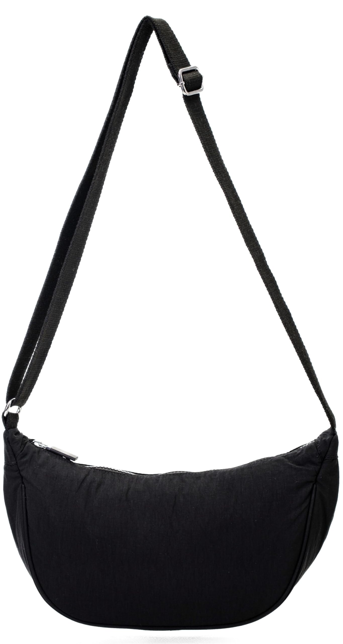 Sky - Small Crescent Moon Shoulder Crossbody Bag with Back Zip Pocket & Slip Pouches