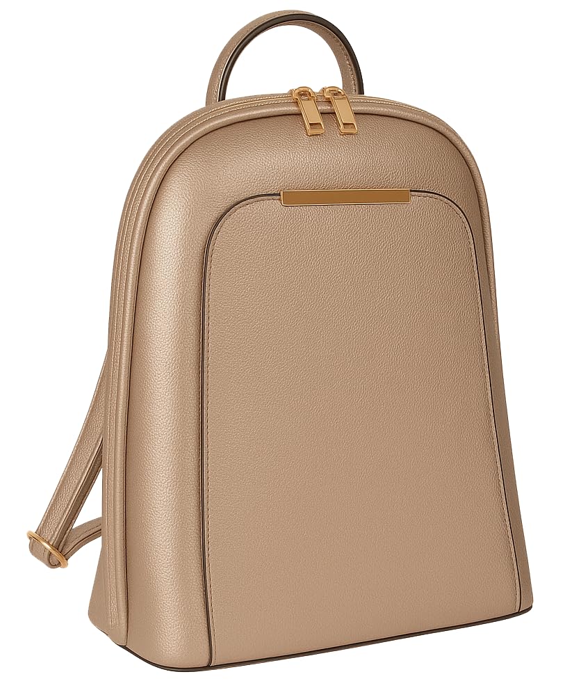Miley - Vegan Leather Backpack Rucksack with Multiple Compartments & Gold Hardware