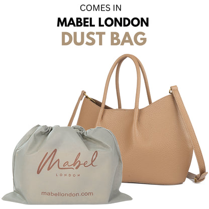 Small Faux Leather Soft Top Handle Bag with Detachable Inner Pouch & Crossbody Strap - Ruth