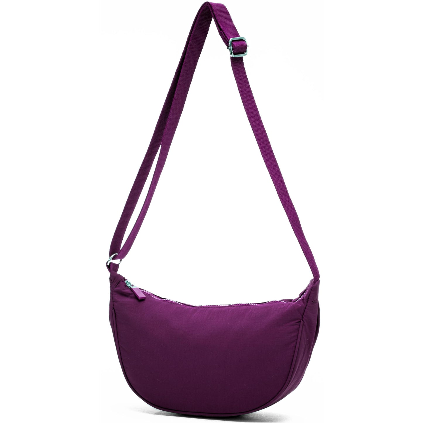 Sky - Small Crescent Moon Shoulder Crossbody Bag with Back Zip Pocket & Slip Pouches