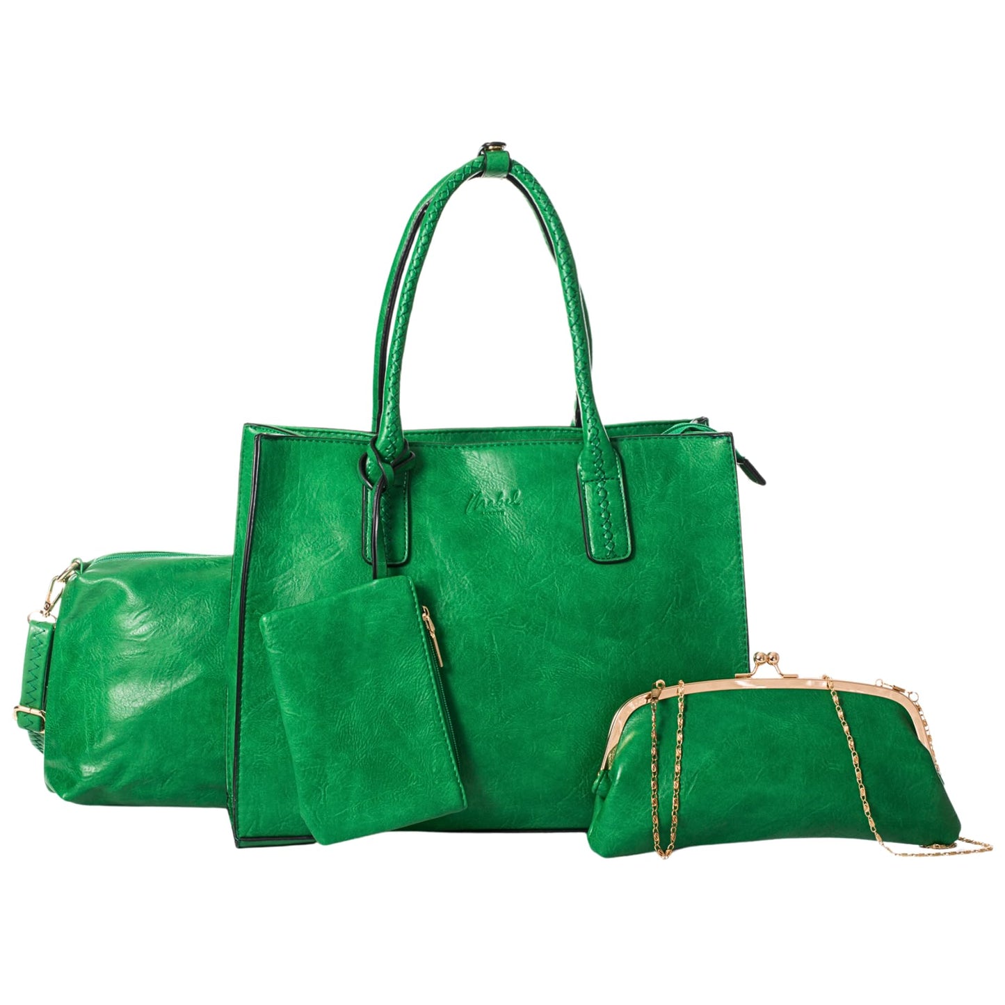 Ava - 3-in-1 Vegan Leather Tote Satchel Set with Crossbody & Pouch