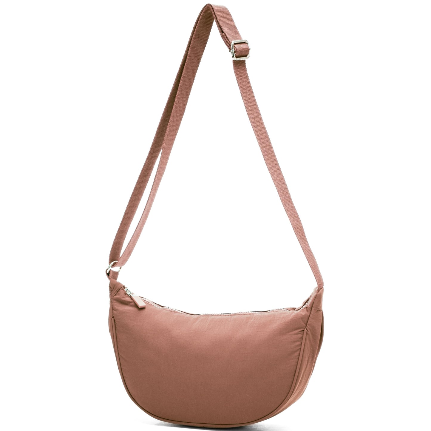 Sky - Small Crescent Moon Shoulder Crossbody Bag with Back Zip Pocket & Slip Pouches