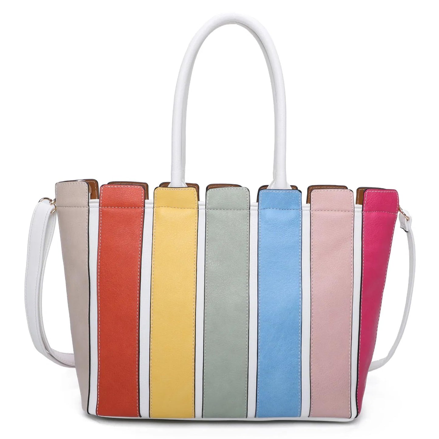 Iris - Medium Vegan Leather Shoulder Tote Bag with Zip Closure & Organised Interior