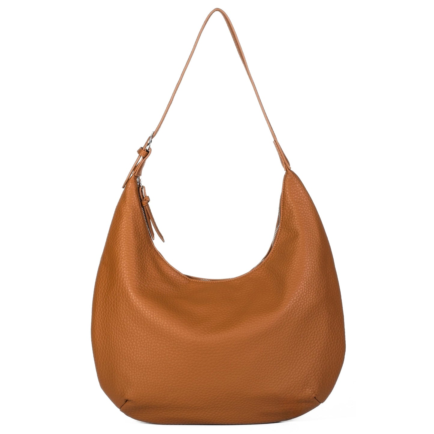 Stacy - Large Vegan Leather Slouch Shoulder Tote with Adjustable Strap & Organised Pockets