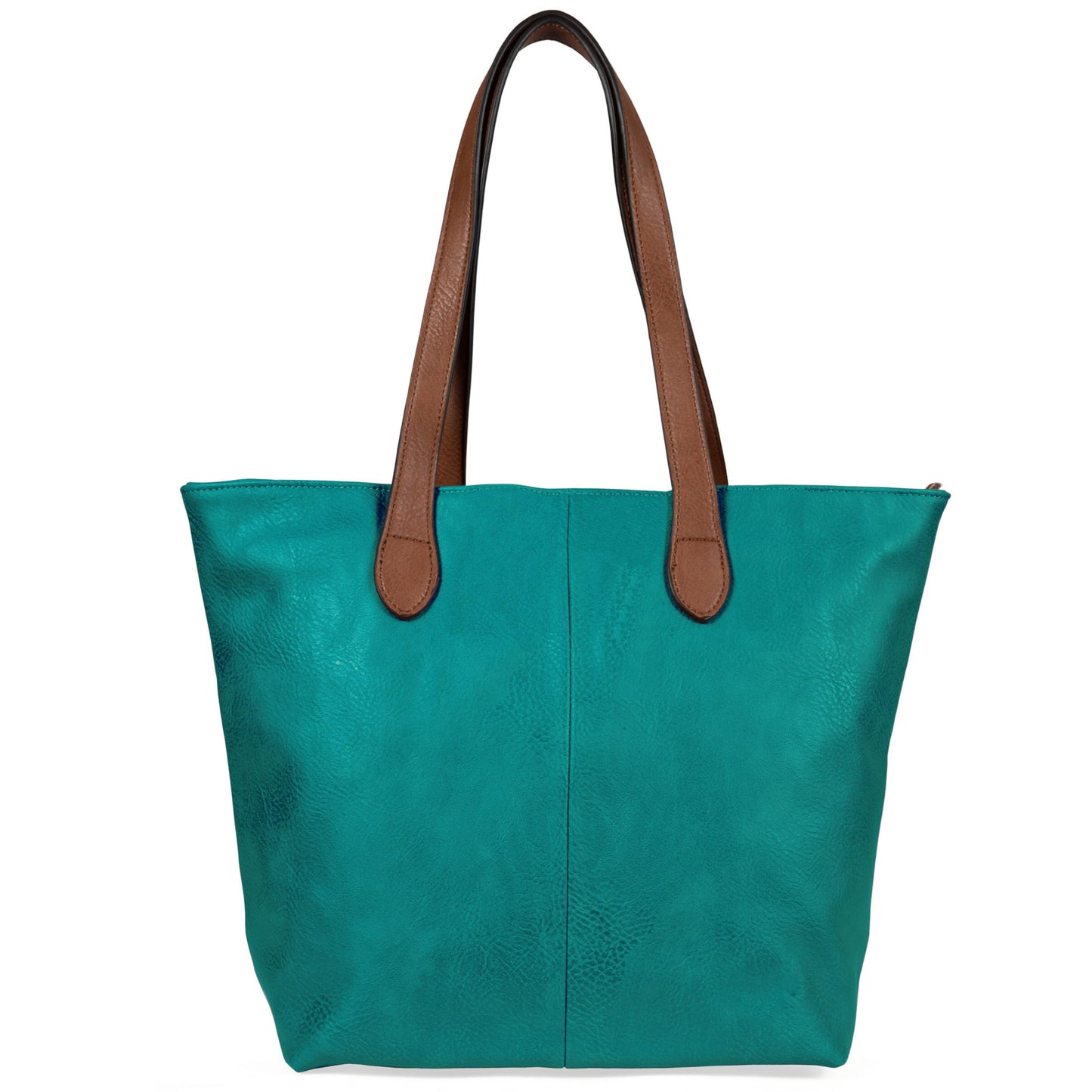 Brook - Medium Vegan Leather Shoulder Tote Bag with Zip Closure & Lightweight Design