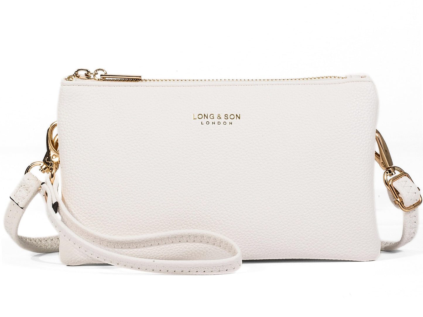 Ann - Small Vegan Leather Mini Crossbody Pouch Purse with Zip Closure & Strap