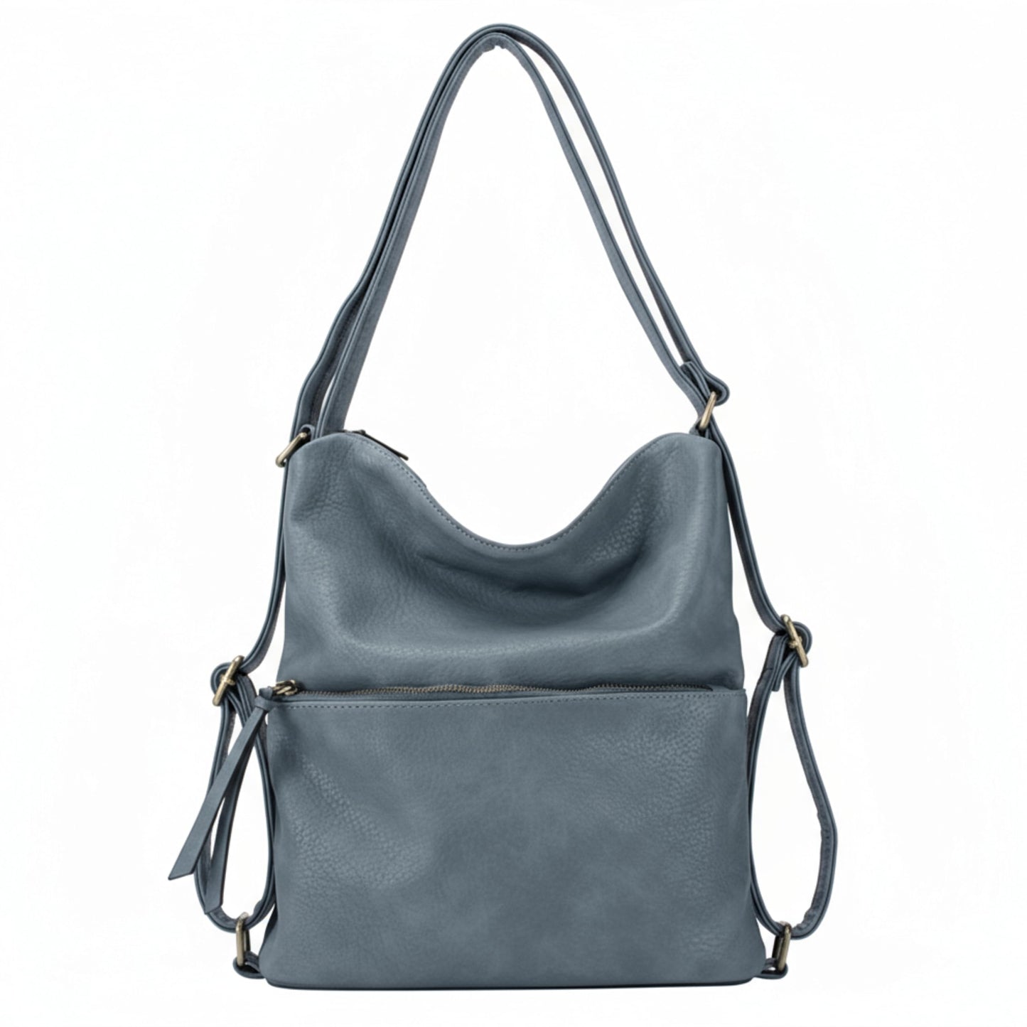 Elsie - Convertible Vegan Leather Shoulder Bag & Backpack with Multiple Compartments