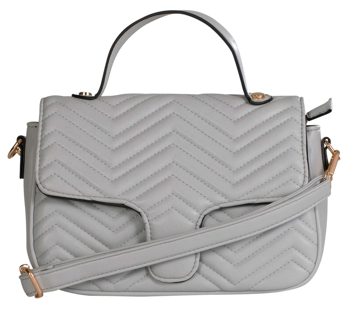 Kiki - Vegan Leather Small Crossbody Bag with Tassel Trim & Flap Zip Closure