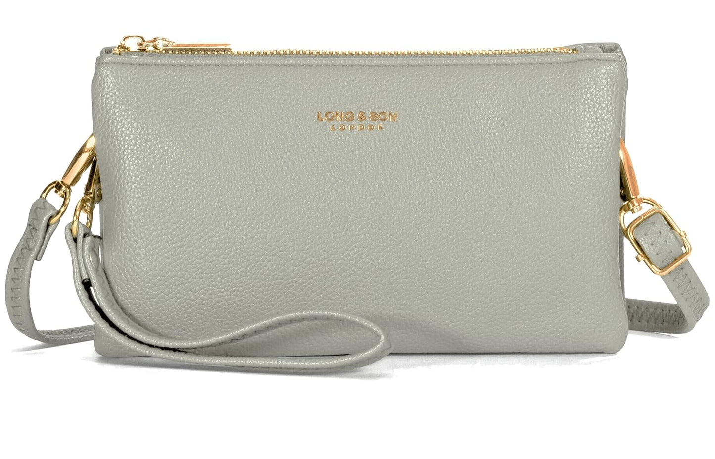 Ann - Small Vegan Leather Mini Crossbody Pouch Purse with Zip Closure & Strap