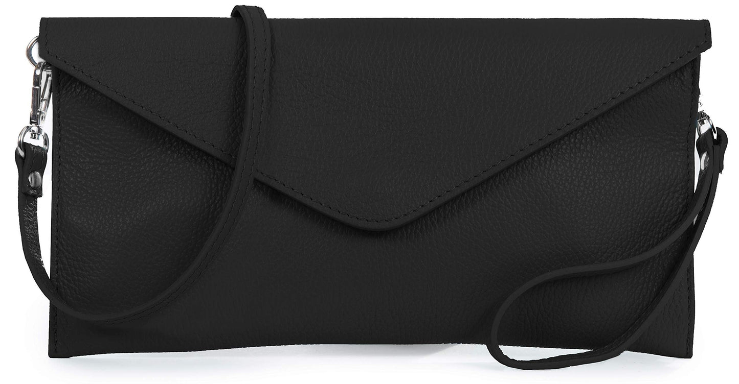 Thea - Genuine Italian Leather Clutch, Crossbody & Wristlet Bag Handmade in Florence