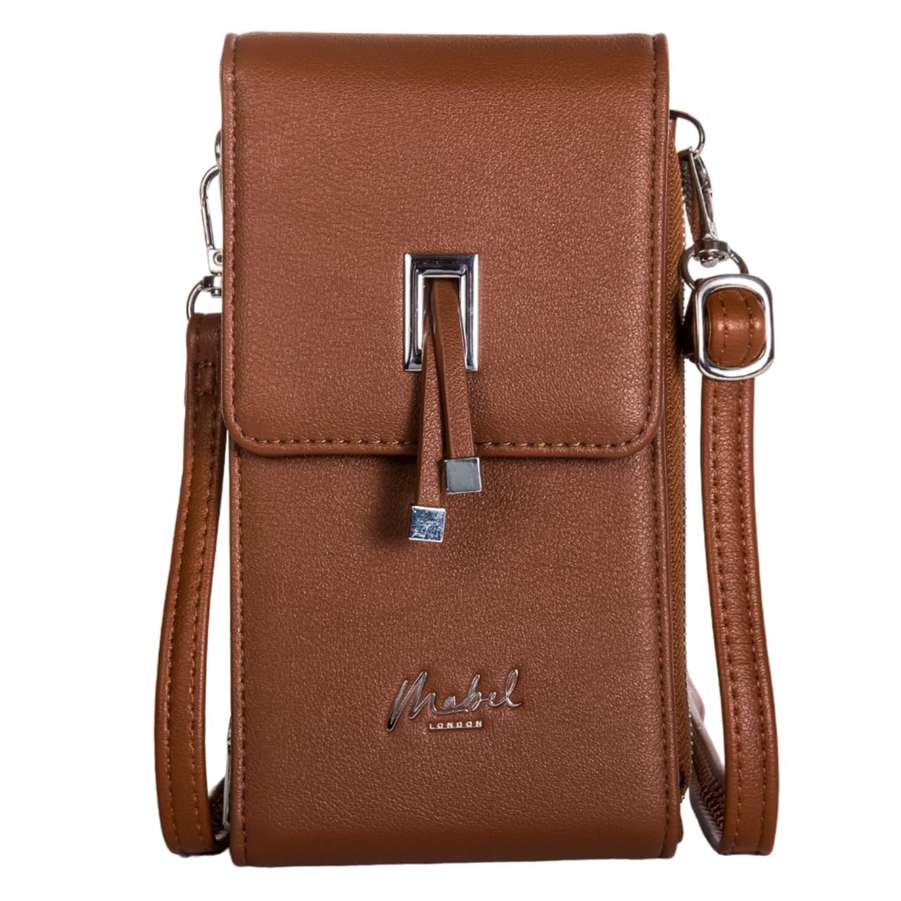 Daniella - Vegan Leather Small Crossbody Phone Bag with Strap & Card Slots