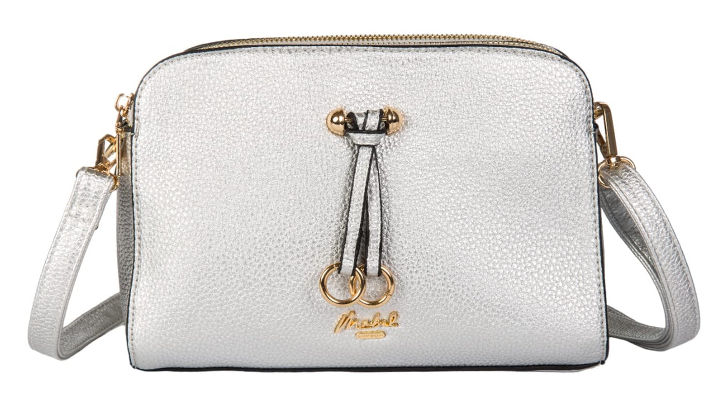 Naomi - Vegan Leather Small Satchel Crossbody Bag with Top Handle & Strap